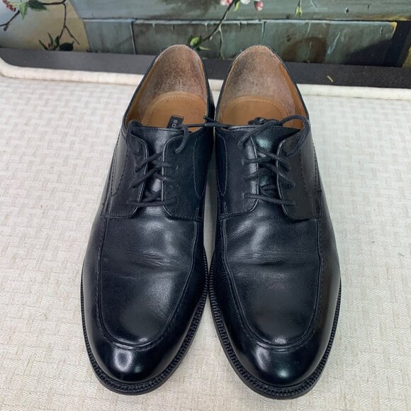 Mens Bostonian Genuine Leather Oxford Dress Shoes 9.5 M Black - Picture 3 of 9
